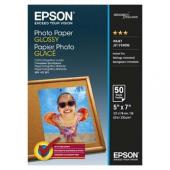 Epson Glossy Photo Paper, foto papír, lesklý, bílý, 13x18cm, 200 g/m2, 50 ks, C13S042545, inkoustový
