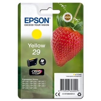 Epson originální ink C13T29844012, T29, yellow, 3,2ml
