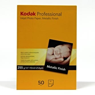 Kodak Professional Inkjet Photo paper, Metallic, papír, bílý, A4, A4, 255 g/m2, KPROA4MTL, inkoustový