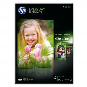 HP Everyday Glossy Photo Paper, foto papír, ke každodennímu použití typ lesklý, bílý, A4, 200 g/m2, 100 ks, Q2510A, inkoustový
