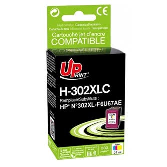 UPrint kompatibilní ink F6U67AE, s F6U67AE, HP 302XL, color, 400str., 18ml, H-302XLCL, pro HP OJ 3830,3834,4650, DJ 2130,3630,1010